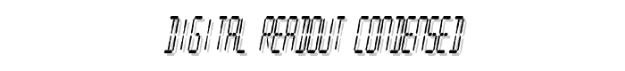 Digital Readout Condensed font